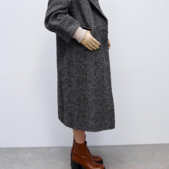 Zara Women’s Leather Knit Gloves(Beige US M, L/EUR M, L) - Picture 2 of 8